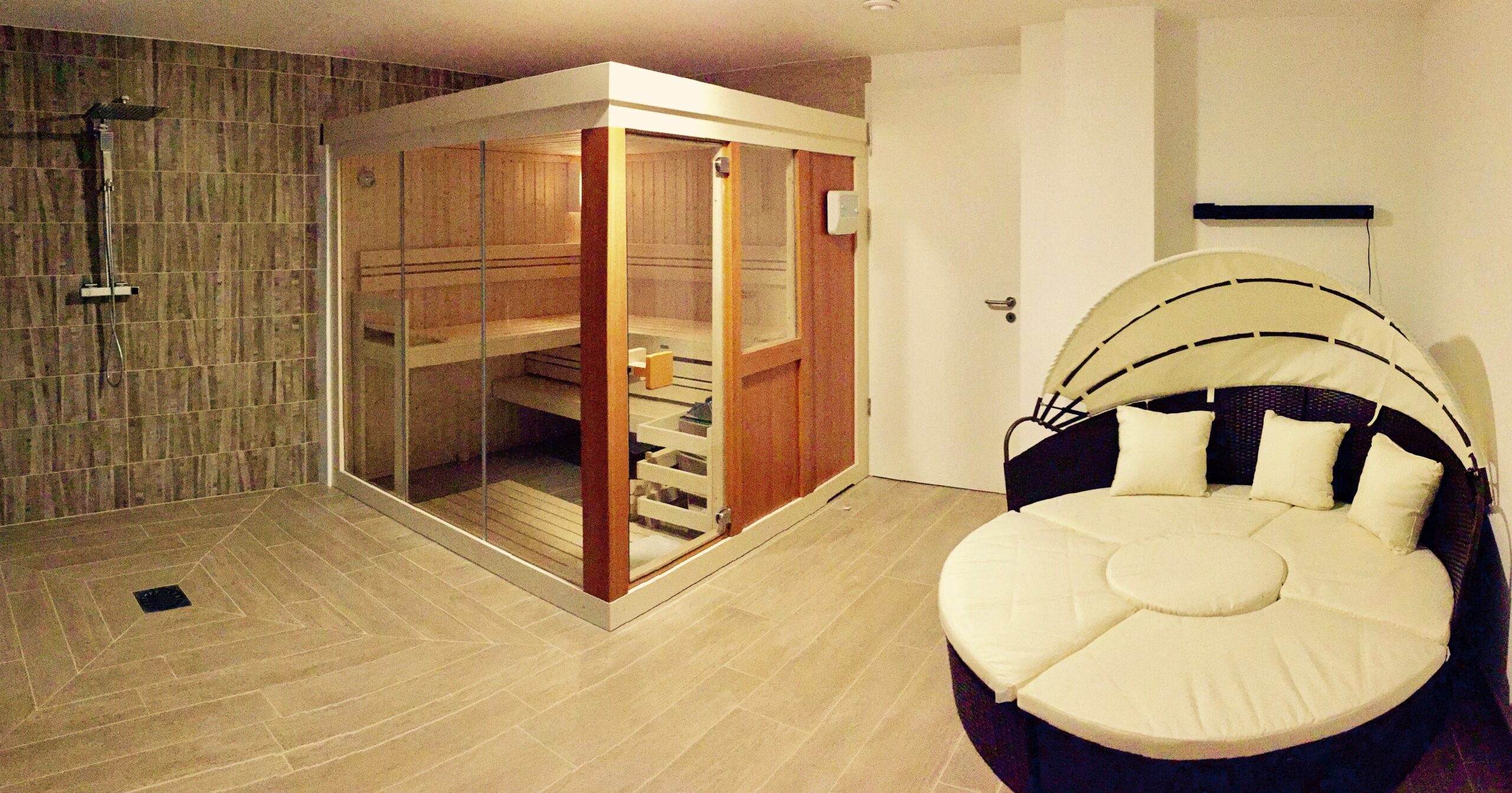 Private heated indoor swimming pool and wellness area