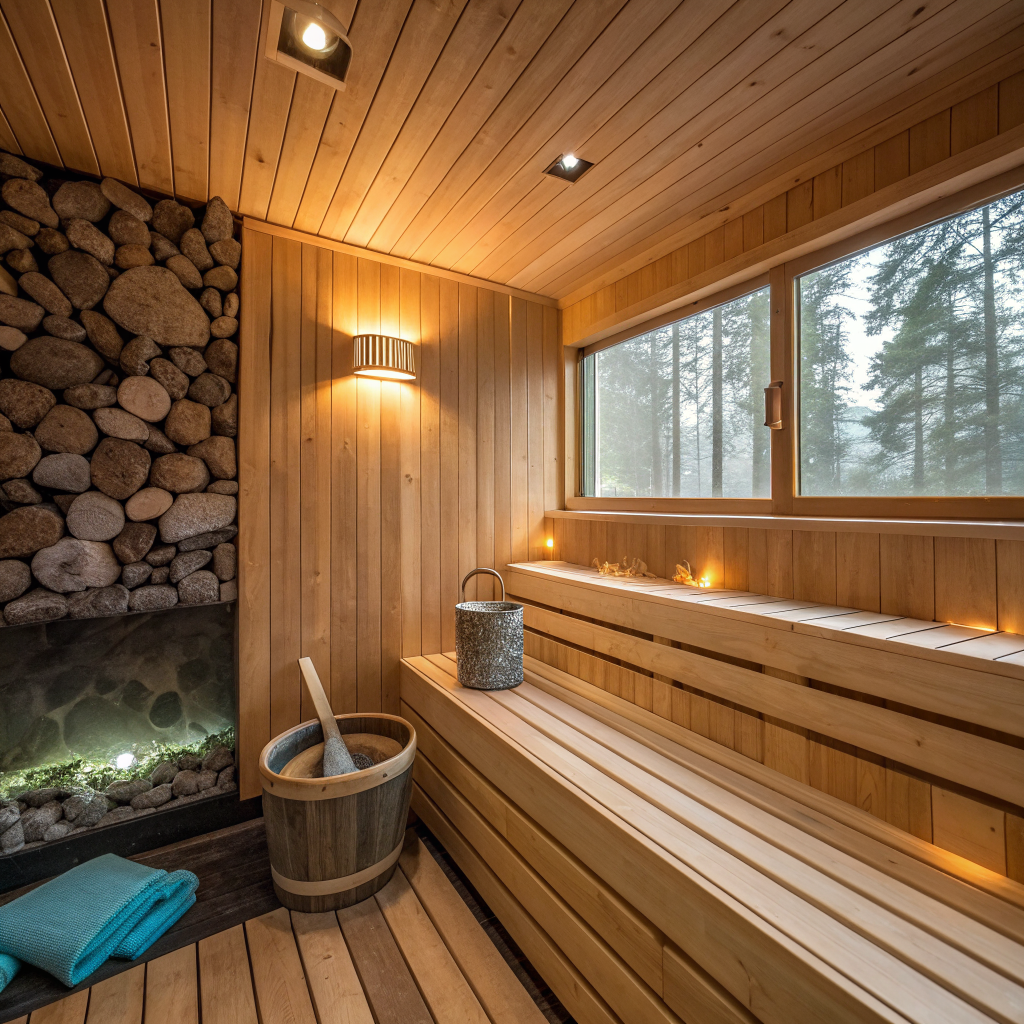 Relaxing spa facilities including sauna and jacuzzi